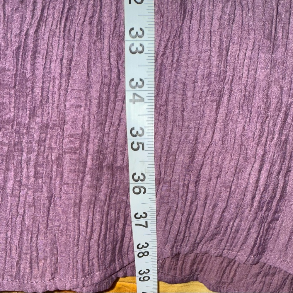 Purple crêpe skirt with pockets, size XL - Picture 7 of 7